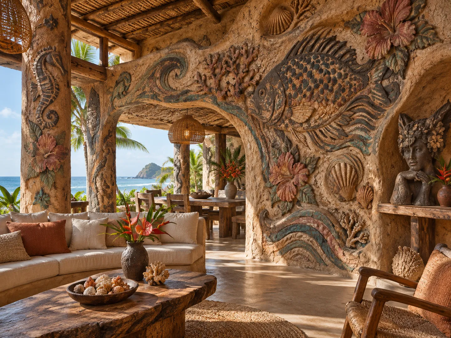 Casa de praia em bioconstrução
