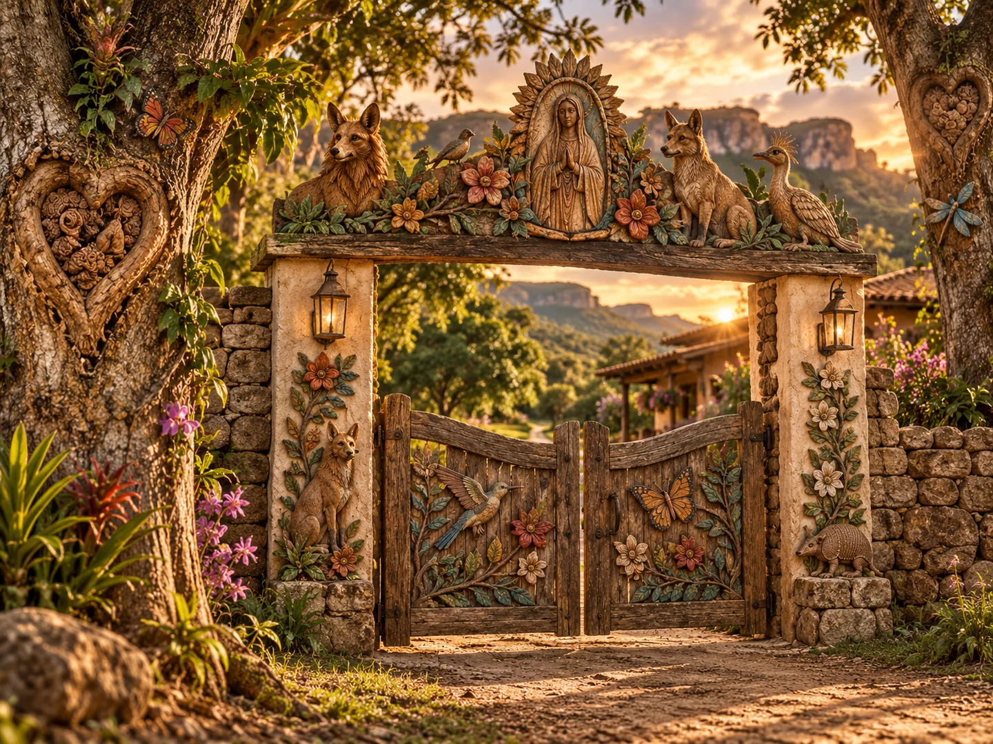 Porteira e portal artístico